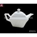 H7057 high quality porcelain square tea pot with line